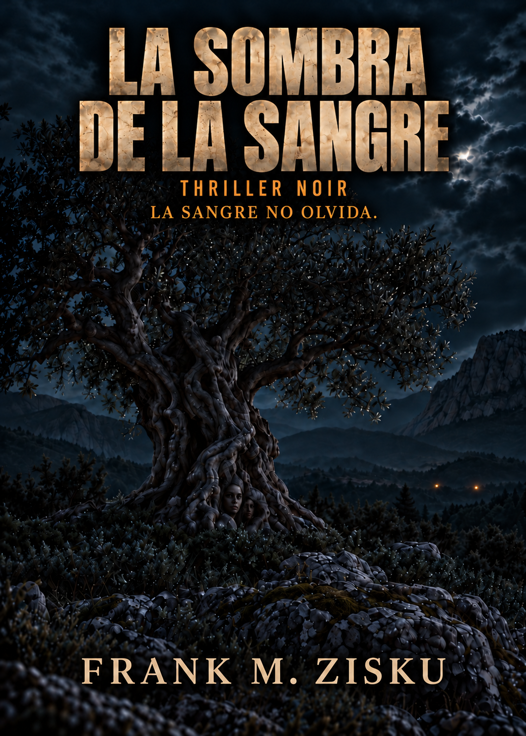 Cubierta de La sombra de la sangre de Frank M. Zisku — Vista previa de la cubierta en español